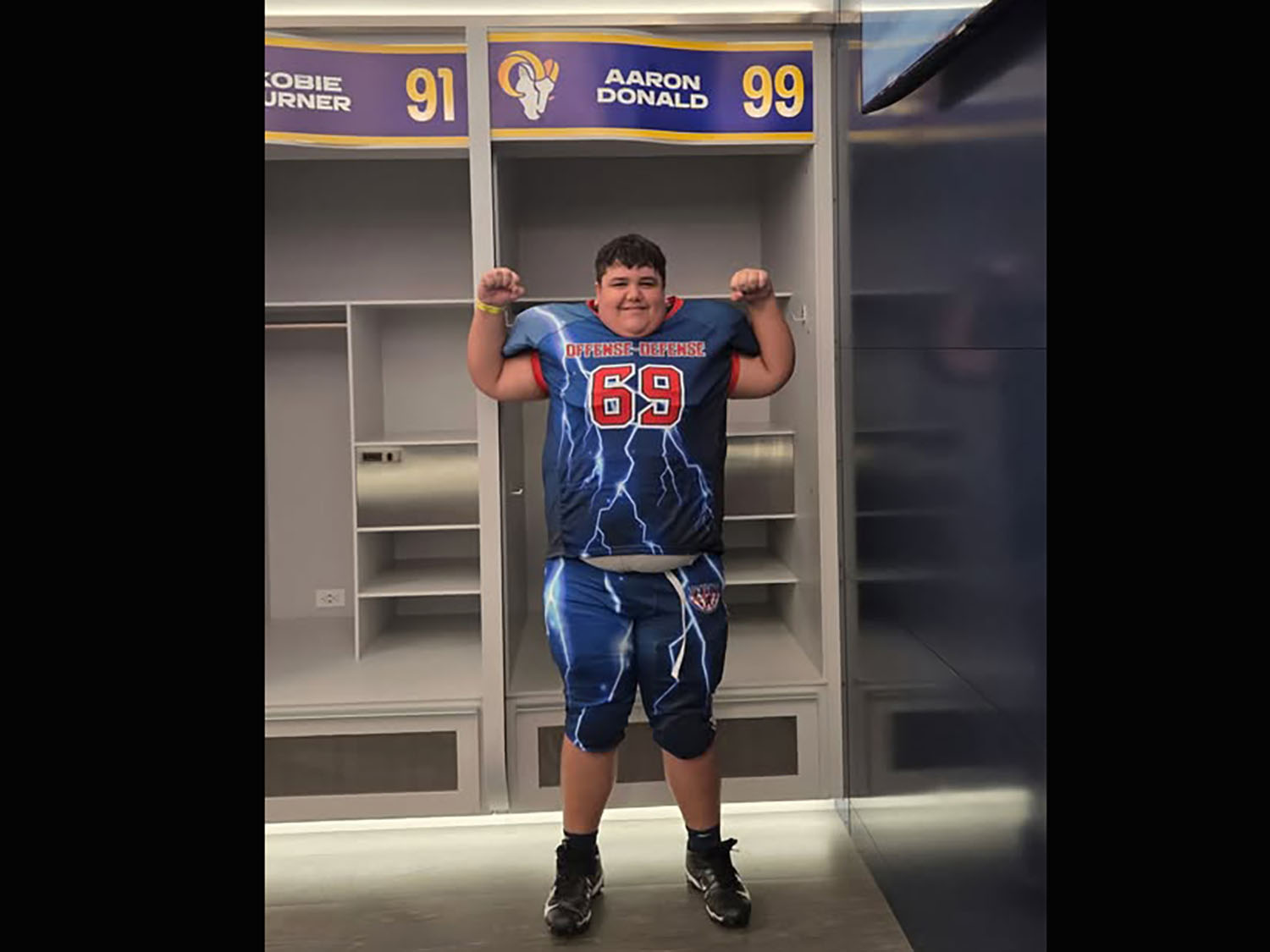 Local player gets shot a big-time football