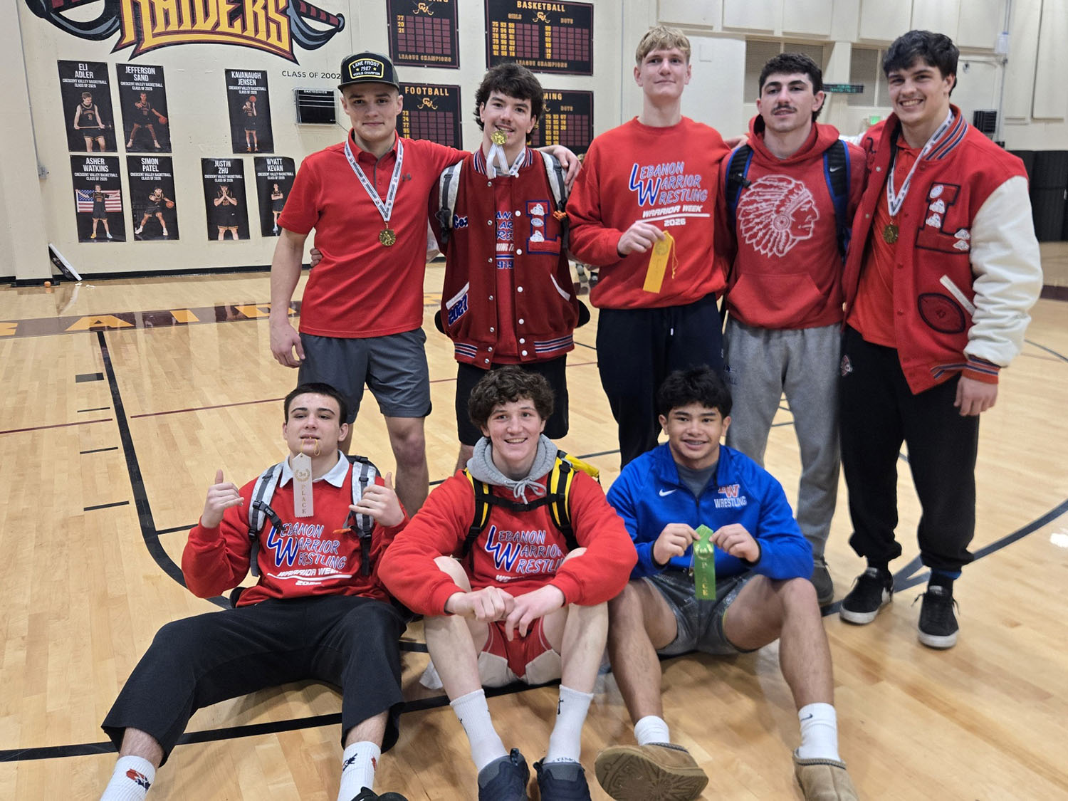 Lebanon boys wrestling fourth at districts; sending seven to state
