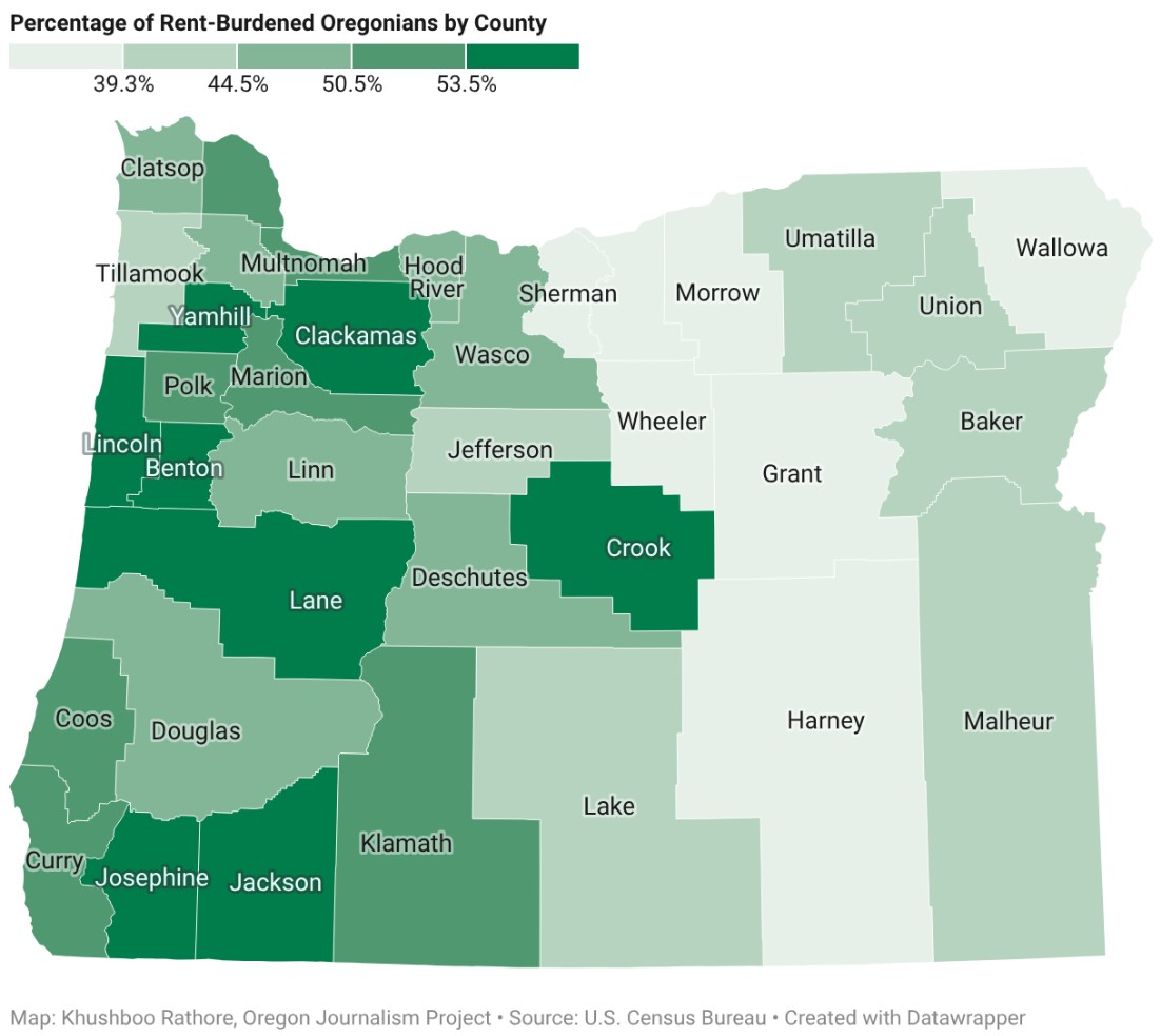 Nearly half of Oregon renters burdened by state’s housing crisis