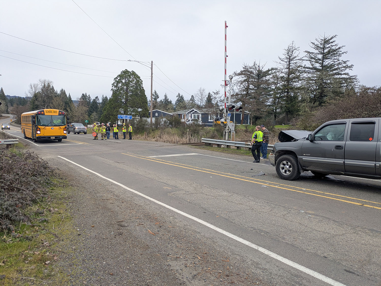School bus rear-ended at railroad tracks - The New Era